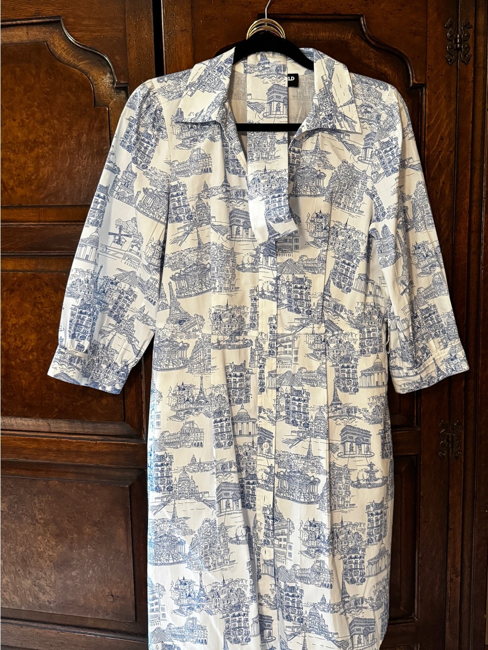 Women’s Karl Lagerfeld button front shirt dress NWOT